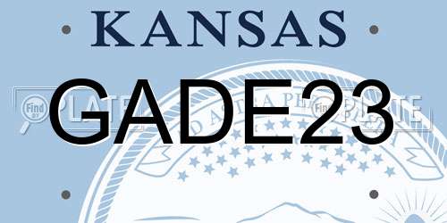 GADE23 Kansas License Plate