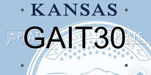 GAIT30 Kansas License Plate