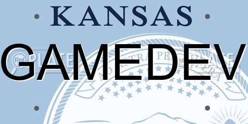 GAMEDEV Kansas License Plate