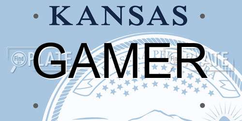 GAMER Kansas License Plate