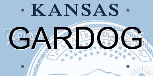 GARDOG Kansas License Plate