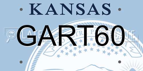 GART60 Kansas License Plate