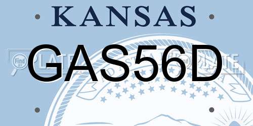 GAS56D Kansas License Plate