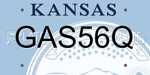 GAS56Q Kansas License Plate