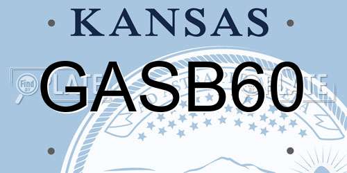 GASB60 Kansas License Plate