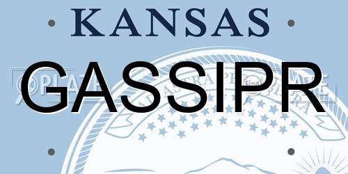 GASSIPR Kansas License Plate