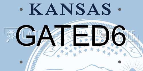 GATED6 Kansas License Plate