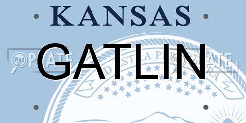 GATLIN Kansas License Plate