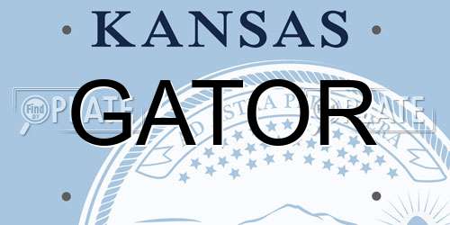GATOR Kansas License Plate