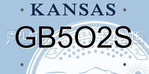 GB5O2S Kansas License Plate