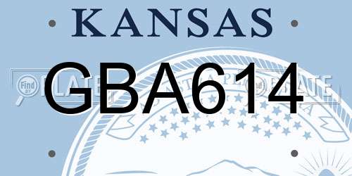 GBA614 Kansas License Plate