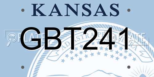GBT241 Kansas License Plate