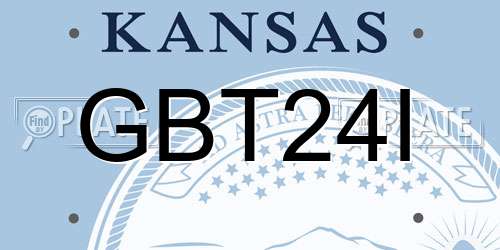 GBT24I Kansas License Plate