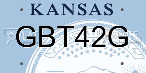 GBT42G Kansas License Plate