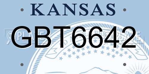 GBT6642 Kansas License Plate