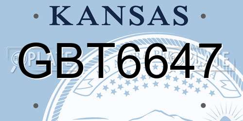GBT6647 Kansas License Plate