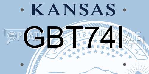 GBT74I Kansas License Plate