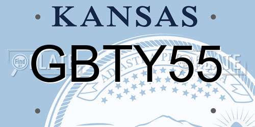 GBTY55 Kansas License Plate