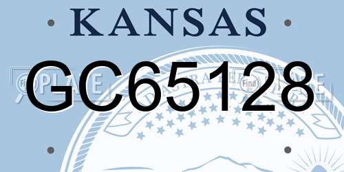 GC65128 Kansas License Plate