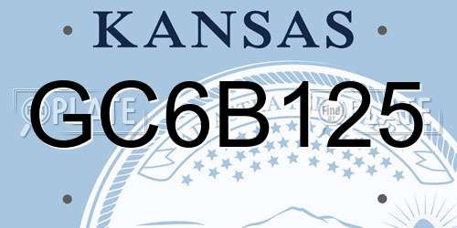 GC6B125 Kansas License Plate