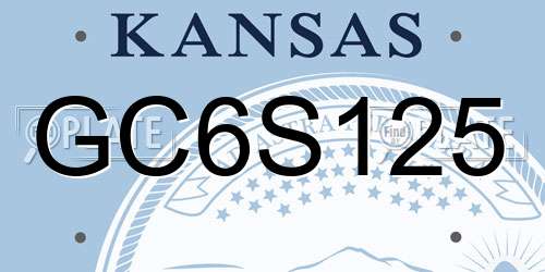 GC6S125 Kansas License Plate