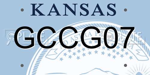 GCCG07 Kansas License Plate