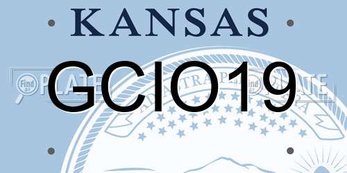 GCIO19 Kansas License Plate