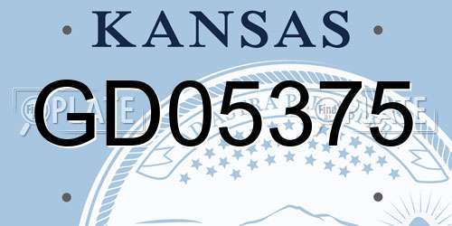 GD05375 Kansas License Plate