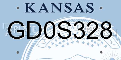 GD0S328 Kansas License Plate