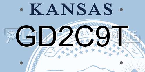 GD2C9T Kansas License Plate