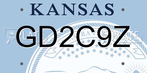 GD2C9Z Kansas License Plate