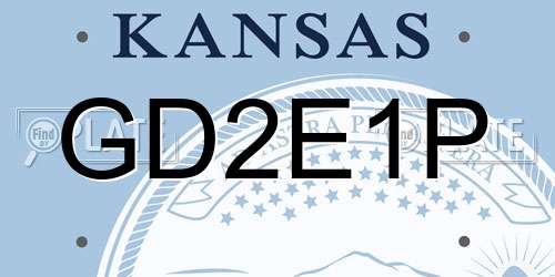 GD2E1P Kansas License Plate