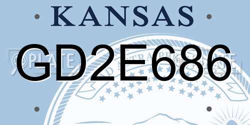 GD2E686 Kansas License Plate