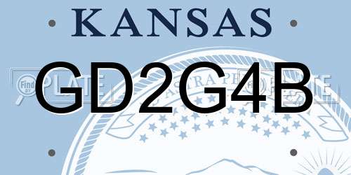 GD2G4B Kansas License Plate