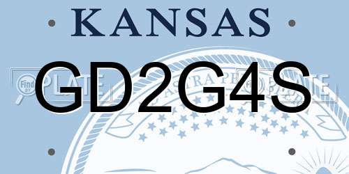 GD2G4S Kansas License Plate