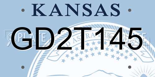 GD2T145 Kansas License Plate