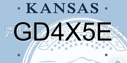 GD4X5E Kansas License Plate