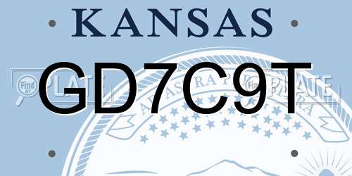GD7C9T Kansas License Plate