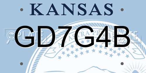 GD7G4B Kansas License Plate
