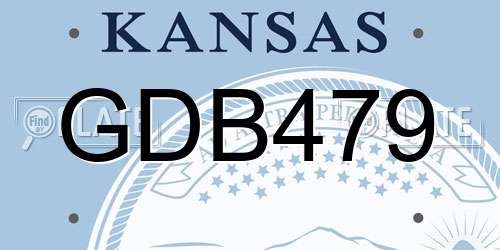 GDB479 Kansas License Plate