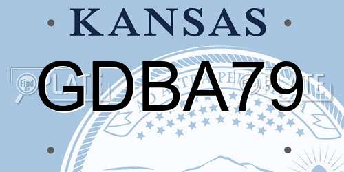 GDBA79 Kansas License Plate