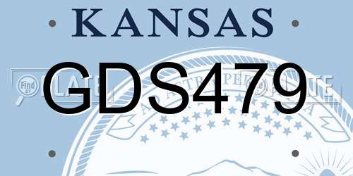 GDS479 Kansas License Plate