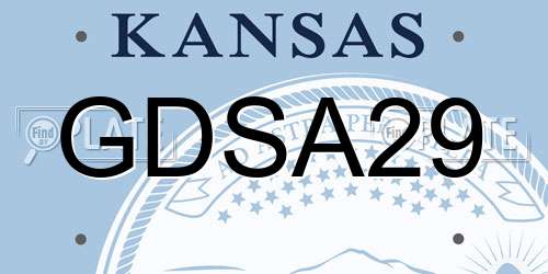 GDSA29 Kansas License Plate