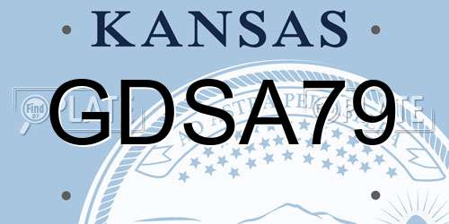 GDSA79 Kansas License Plate