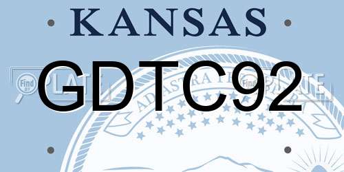 GDTC92 Kansas License Plate