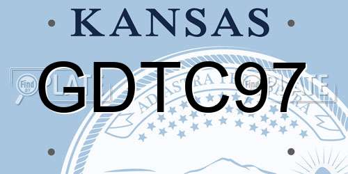 GDTC97 Kansas License Plate