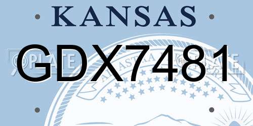 GDX7481 Kansas License Plate