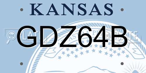 GDZ64B Kansas License Plate