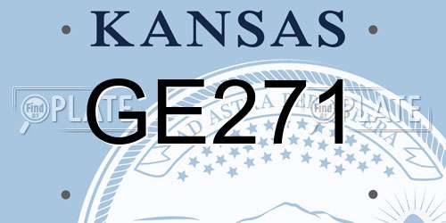 GE271 Kansas License Plate