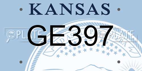 GE397 Kansas License Plate